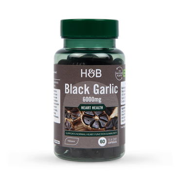 Holland & Barrett Black Garlic 60 kaps. (Juodojo česnako ekstraktas)