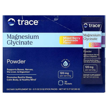 Trace Magnesium Glycinate Powder 30 pak. (Magnio glicinatas)