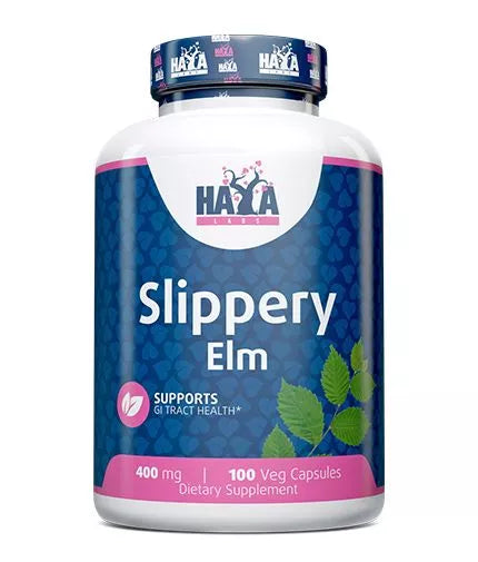 Haya Labs Slippery Elm (raudonosios guobos žievės ekstraktas) 100 kaps.