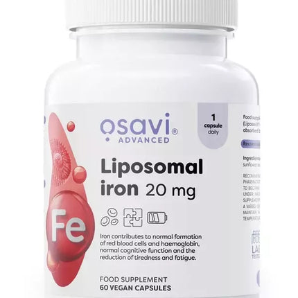 Osavi Liposomal Iron 60 kaps. (Liposominė geležis)