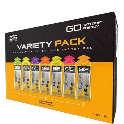SIS Go Isotonic Energy Gels Variety Pack 7 x 60 ml.