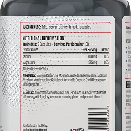 Applied Nutrition Calcium & Magnesium 60 kaps.