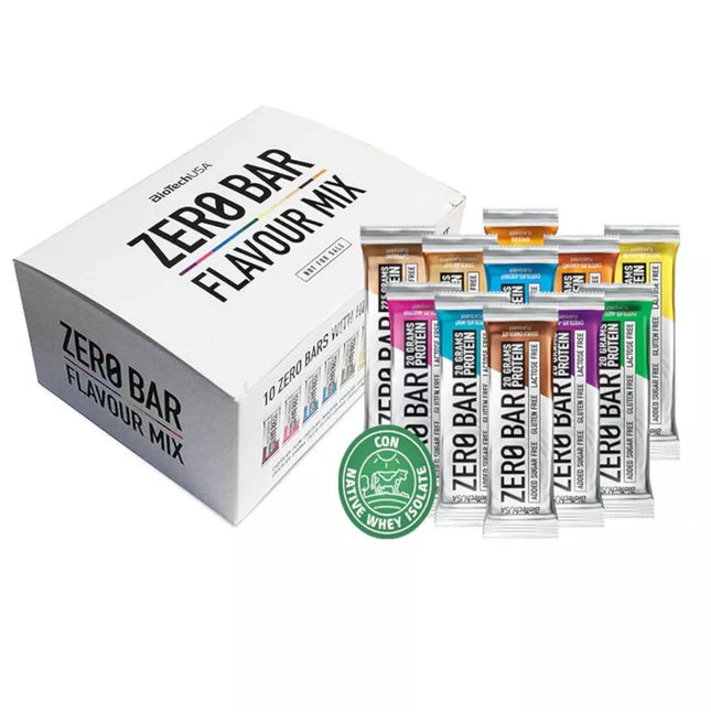 Biotech Zero Bar 10vnt. batonėlių rinkinys.