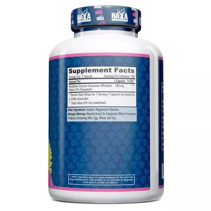 Haya Labs Dandelion Root Extract (kiaulpienių šaknų ekstraktas) 100 kaps.