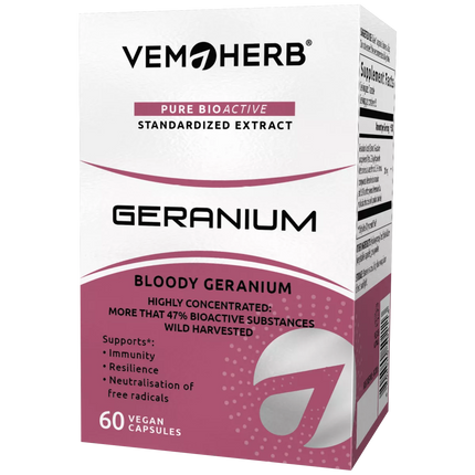 VemoHerb Geranium (Raudonžiedžio snapučio (šaknų) ekstraktas) 60 kaps.