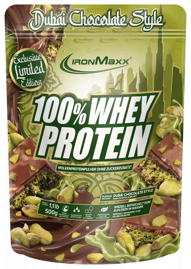 IronMaxx 100% Whey Protein (Dubai Chocolate Style) 500 g.