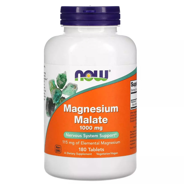 NOW Magnesium Malate 180 tabl. (magnio malatas)
