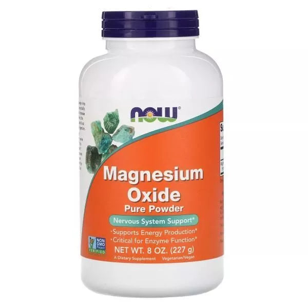 NOW Foods Magnesium Oxide Pure Powder 227 g. (magnio oksidas)